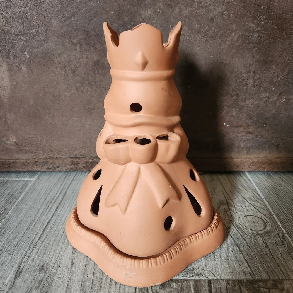 PartyLite Terracotta Frog Prince Princess Candle Holder - Picture 3 of 13